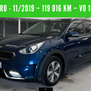 NIRO Hybride 1.6 GDI 141 CV DCT6 Design – Boite Auto –  11/2019 – 119 016 km –  VO 189