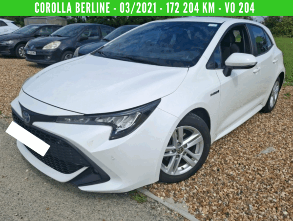 COROLLA BERLINE Hybride Essence 122H DYNAMIC BUSINESS 03/2021 - 172 204km -TVA récupérable - 1ère main – VO 204