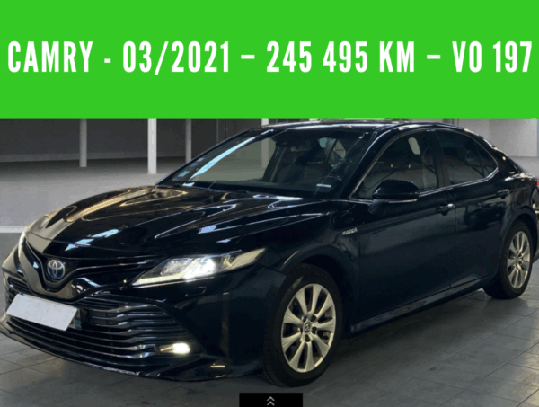 CAMRY HYBRIDE PRO  218 CV 2WD DYNAMIC BUSINESS –  03/2021 - 245 495 km - TVA récupérable - 1 ère MAIN - VO 197