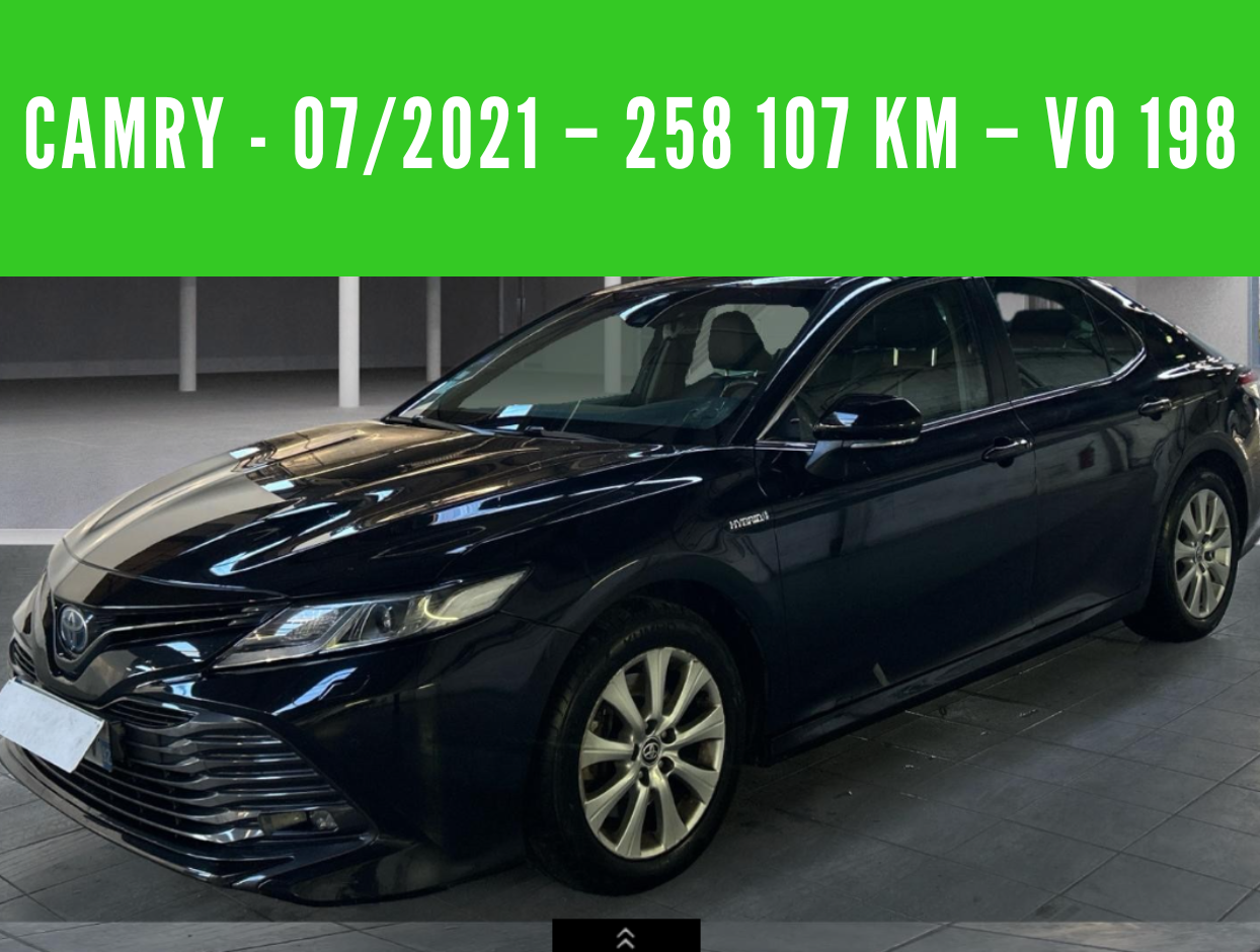 CAMRY HYBRIDE PRO 218 CV 2WD DYNAMIC BUSINESS – 07/2021 – 258 107 km - TVA récupérable - 1 ère MAIN - VO 198