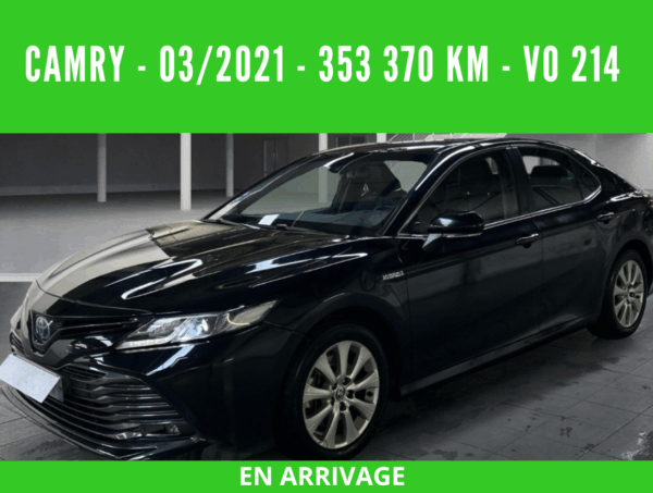 CAMRY HYBRIDE PRO  218 CV 2WD DYNAMIC BUSINESS  03/2021 – 353 370 km - TVA récupérable - 1 ère MAIN - VO 214