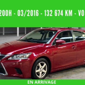LEXUS Ct 200H HYBRIDE Essence BUSINESS 03/2016 - 132 674 km - 1 ère MAIN – VO 219