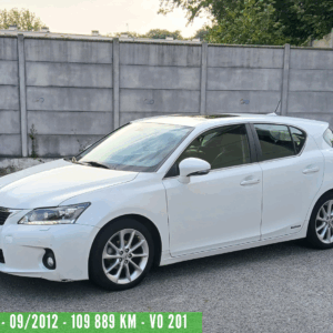 LEXUS Ct 200H HYBRIDE Essence 136CV SENSATION  09/2012 -109 889 km - 1 ère MAIN – VO 201
