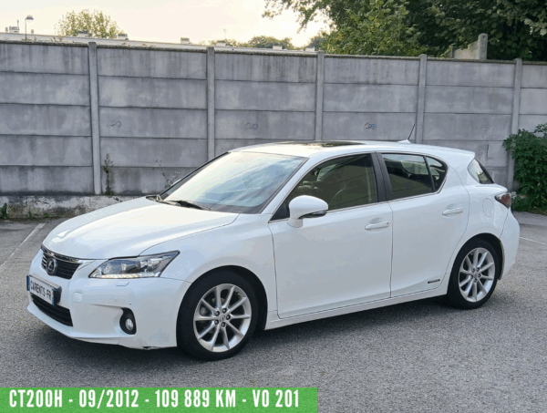 LEXUS Ct 200H HYBRIDE Essence 136CV SENSATION  09/2012 -109 889 km - 1 ère MAIN – VO 201