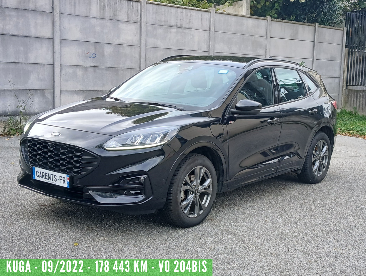 FORD KUGA Hybride Essence rechargeable 2.5 DURATEC 225 CH PHEV POWERSHIFT ST-LINE 09/2022 - 178 443 km - TVA Récupérable - 1ére main – VO 204Bis