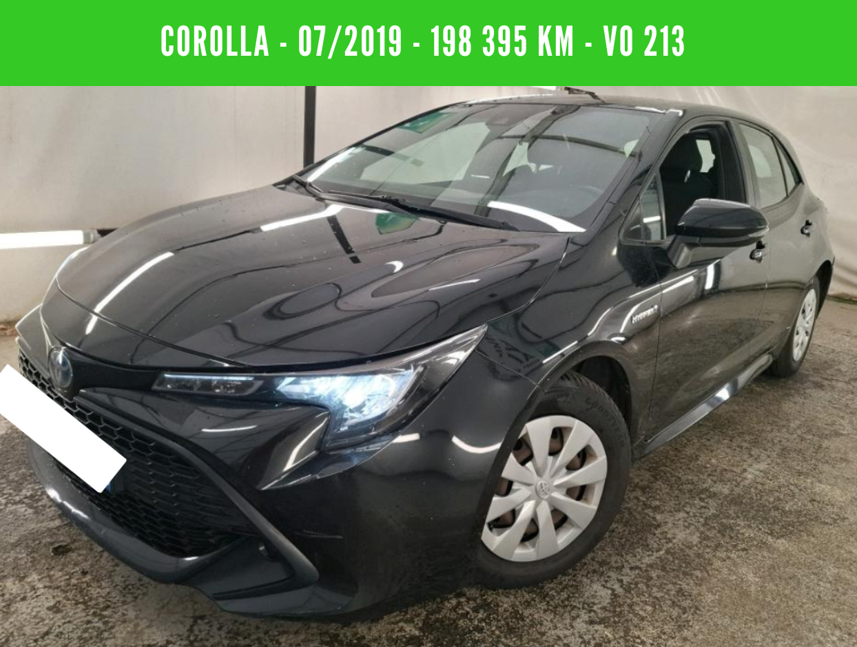 COROLLA BERLINE Hybride Essence 122CH ACTIVE 07/2019 - 198 395 km -TVA récupérable -1ère main - VO 213