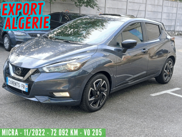 NISSAN MICRA Essence Manuelle 1.0 Turbo IG-T 92CV  16/11/2022 – 72 092 km – 1ère main - Export Algérie possible