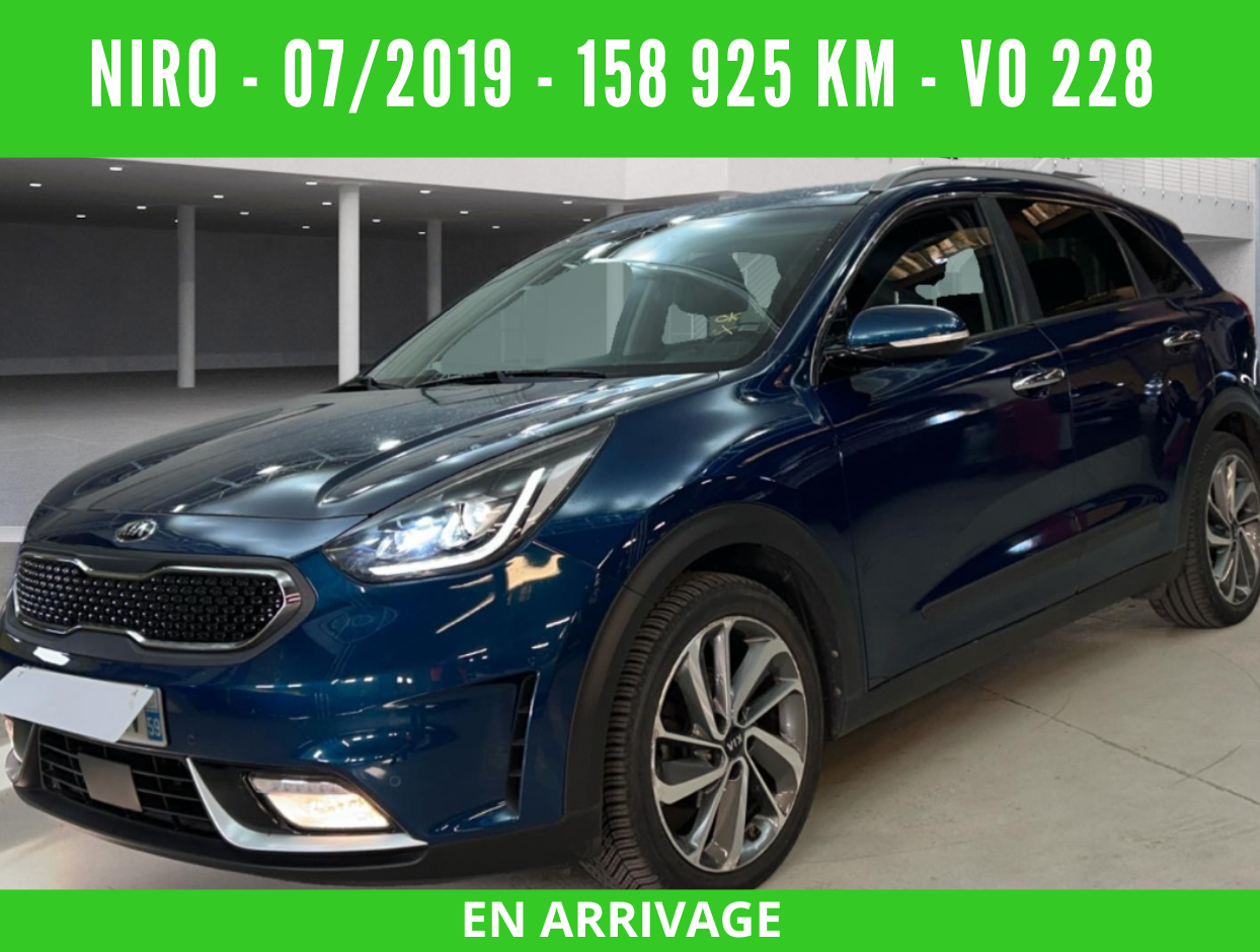 NIRO Hybride Rechargeable 1.6 GDI PLUG-IN 141 CV BOITE AUTO ACTIVE 07/2019 - 158 925 km - 1ère main - VO 228