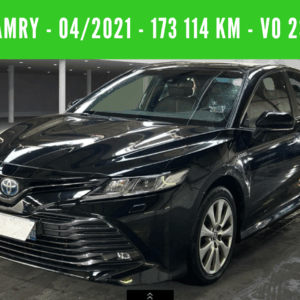 CAMRY HYBRIDE PRO  218 CH 2WD DYNAMIC BUSINESS BOITE AUTO 04/2021 – 173 114 km - TVA récupérable - 1 ère MAIN - VO 236