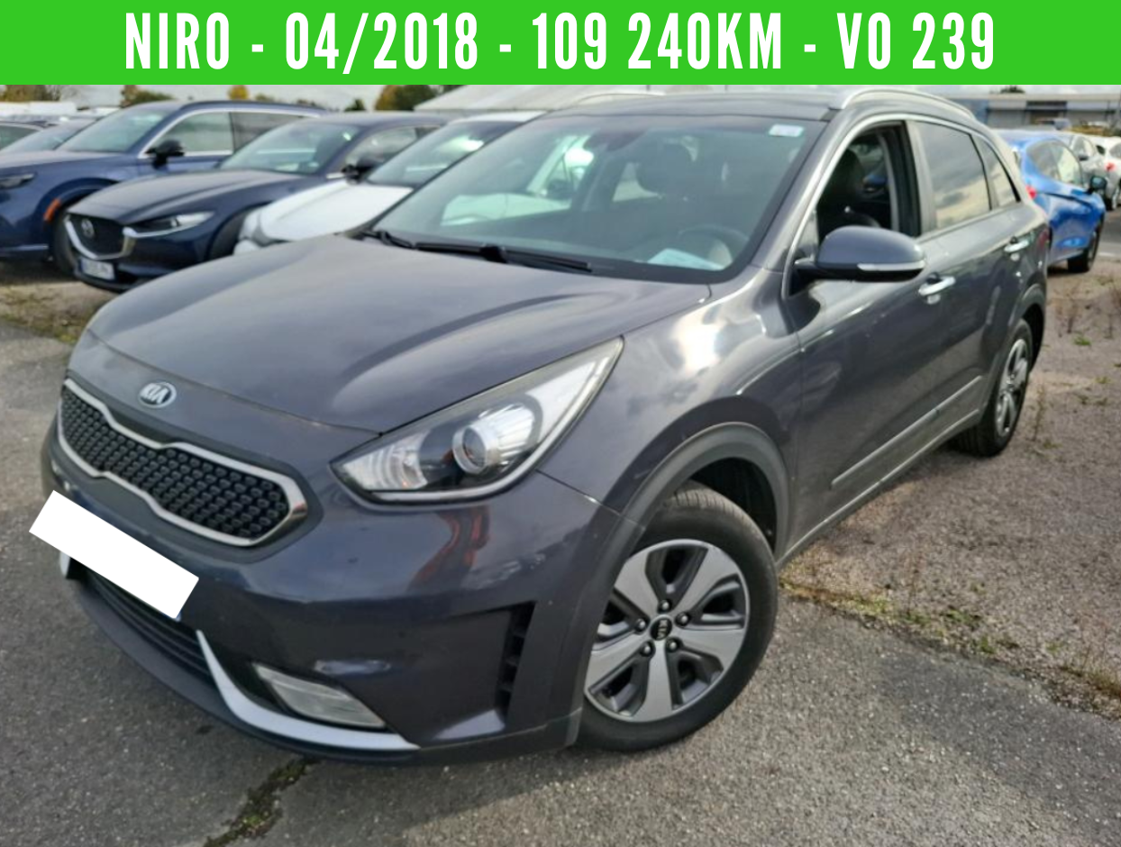 NIRO Hybride Rechargeable 1.6 GDI PLUG-IN 141 CV BOITE AUTO ACTIVE 04/2018 - 109 240 km - 1ère main - VO 239