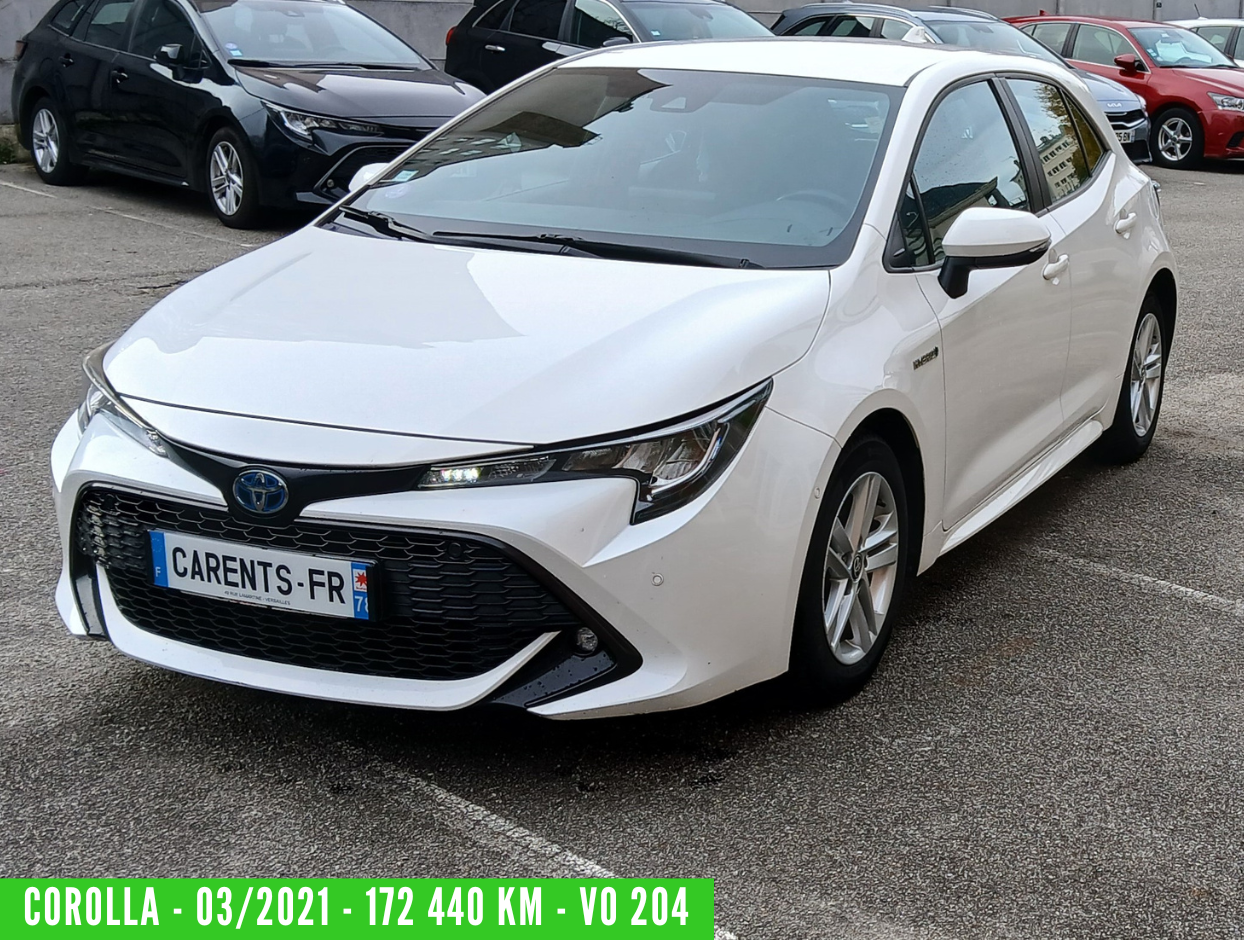 COROLLA BERLINE Hybride Essence 122H DYNAMIC BUSINESS 03/2021 - 172 440 km -TVA récupérable - 1ère main – VO 204