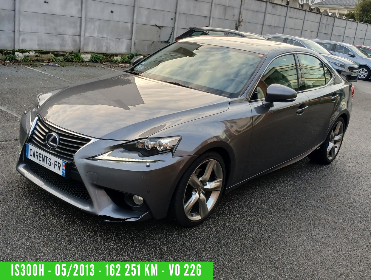 LEXUS IS 300H HYBRIDE Essence EXECUTIVE Boite Automatique - 05/2013 – 162 251 KM - 1ére main - VO 226