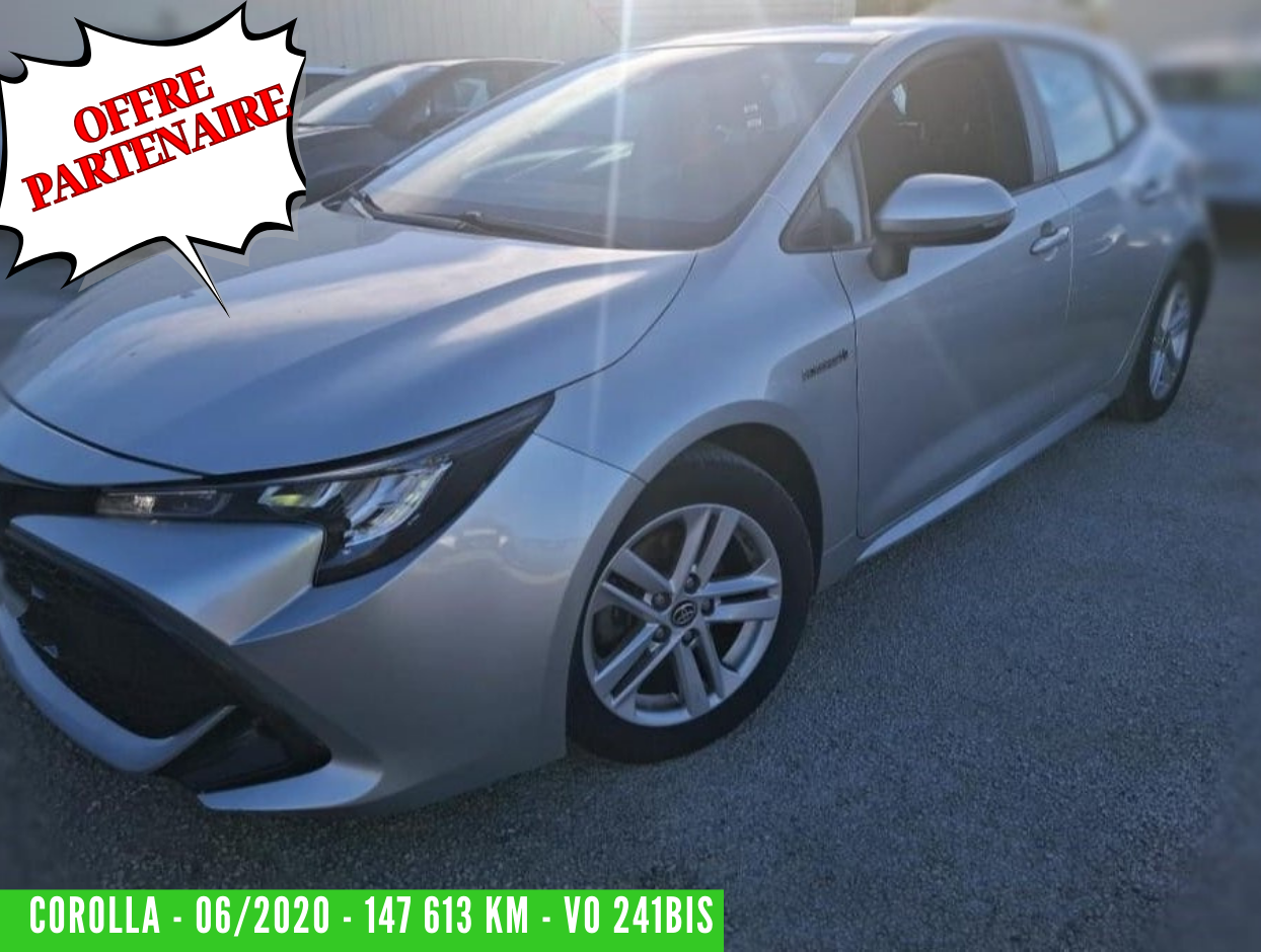 COROLLA BERLINE Hybride Essence 122H DYNAMIC BUSINESS 06/2020 - 147 613 km -TVA récupérable -1ère main – VO 241Bis