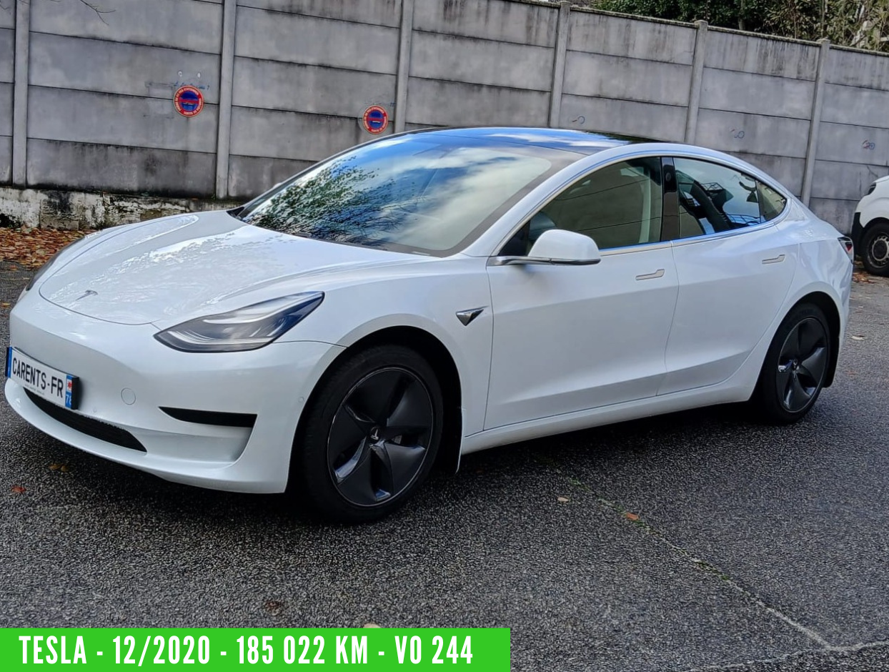 TESLA MODEL 3 – SOH 88.8% Autonomie Standard Range Plus RWD - 12/2020 – 185 022 km - 1ère main - VO 244 - Véritable Affaire pour VTC / Taxi / Particuliers