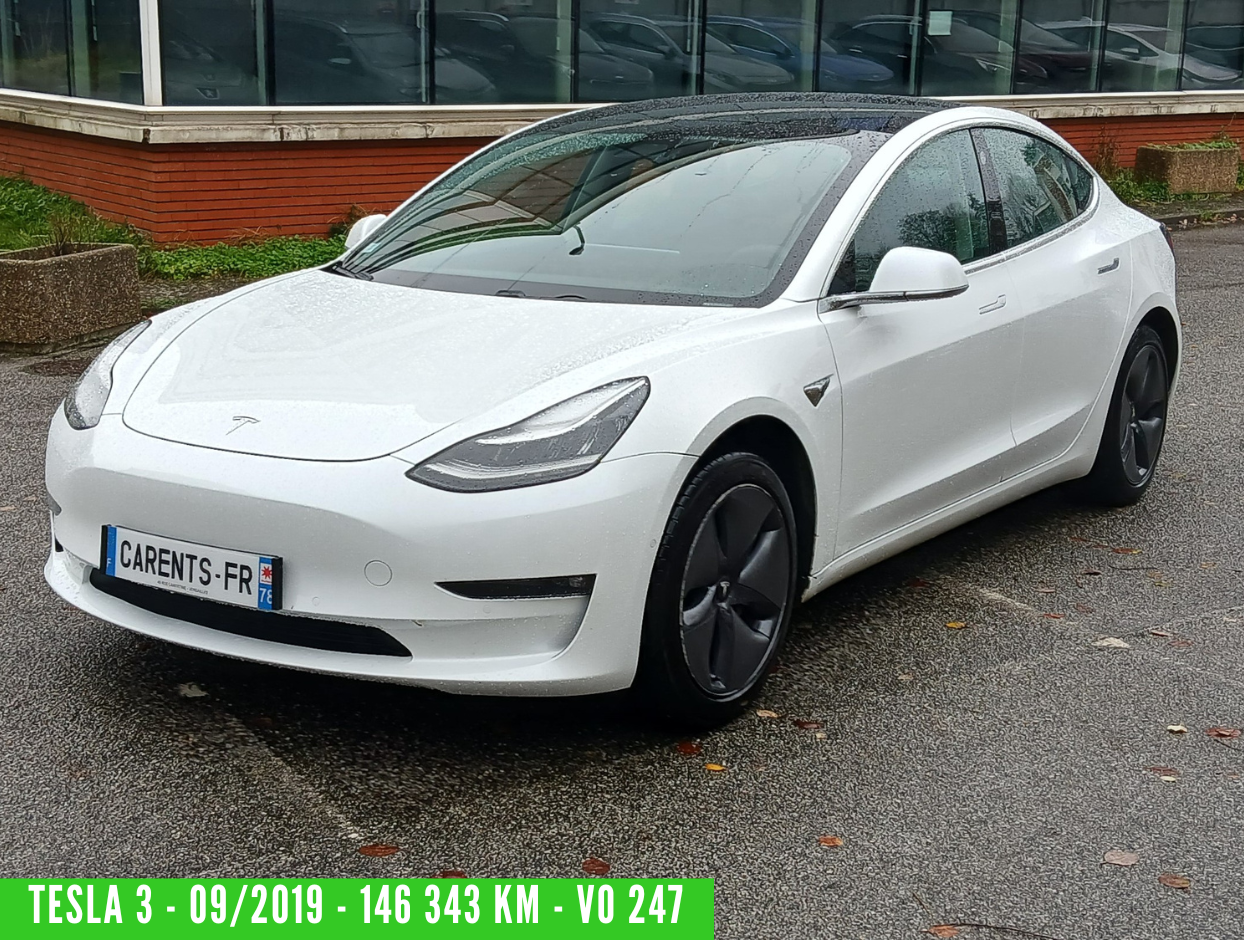 TESLA MODEL 3 Standard Range Plus RWD - 09/2019 – 146 343 km - 1ère main - VO 247