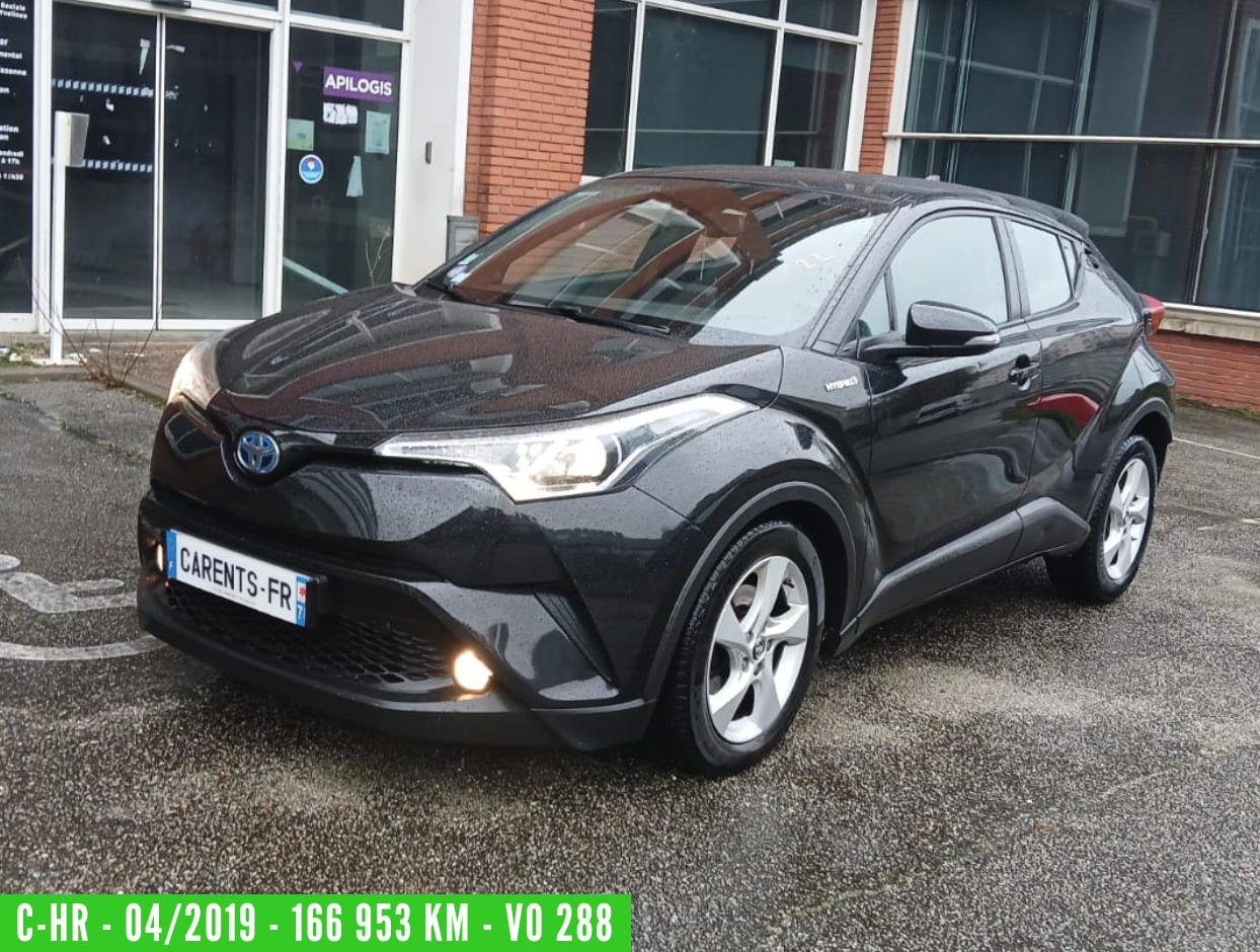 Toyota C-HR HYBRIDE Essence 122 CH DYNAMIC - 1 ère main - Boite Auto - 04/2019 – 166 953 km –VO 288