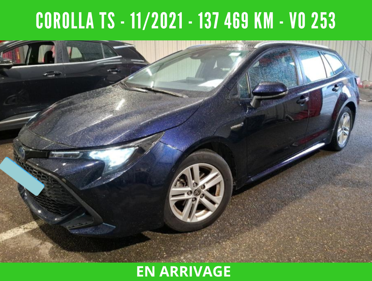 TOYOTA COROLLA TOURING SPORTS BREAK HYBRIDE 122CV Dynamic Business 1.8 Stage Academy - TVA récupérable -1 ère MAIN - 11/2021 - 137 469 KM – VO 253