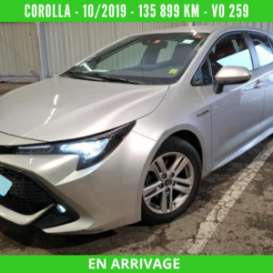 COROLLA BERLINE Hybride Essence 122H DYNAMIC BUSINESS 10/2019 – 135 899km -TVA récupérable -1ère main – VO 259
