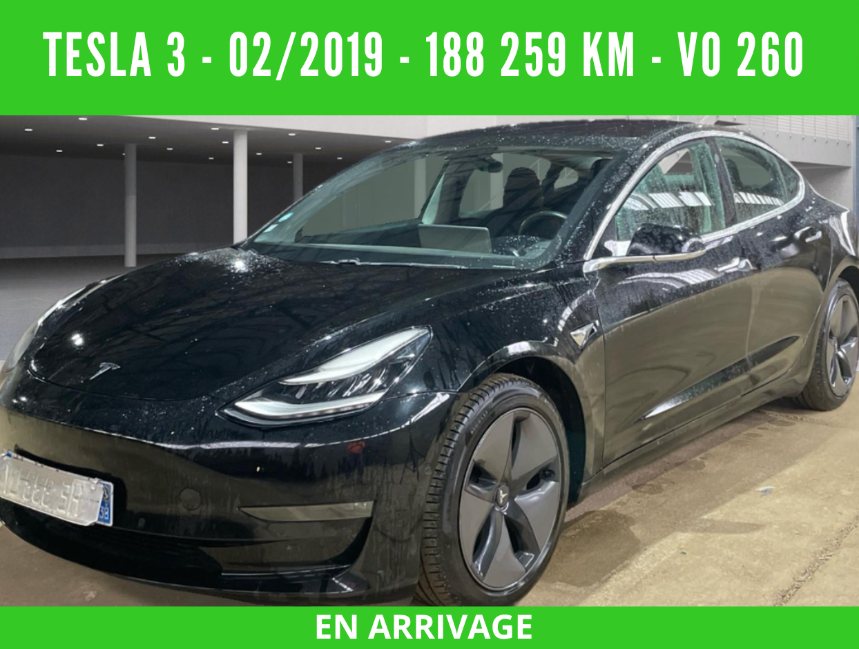 TESLA MODEL 3 Long Range Dual Motor AWD - 02/2019 – 188 259 km - 1ère main - VO 260