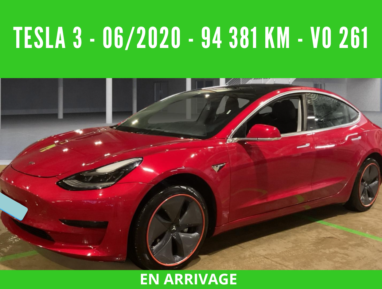 TESLA MODEL 3 Standard Range Plus RWD - 06/2020 – 94 381 km - 1ère main - VO 261