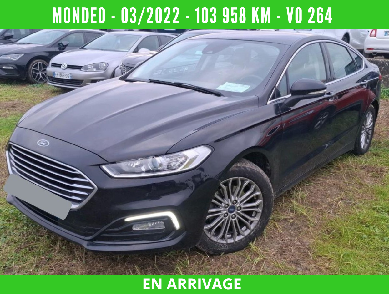 MONDEO Hybride Essence 2.0 L 187ch BOITE AUTO BVA6 TITANIUM 03/2022 – 103 958 km - 1ère main - TVA récupérable VO 264