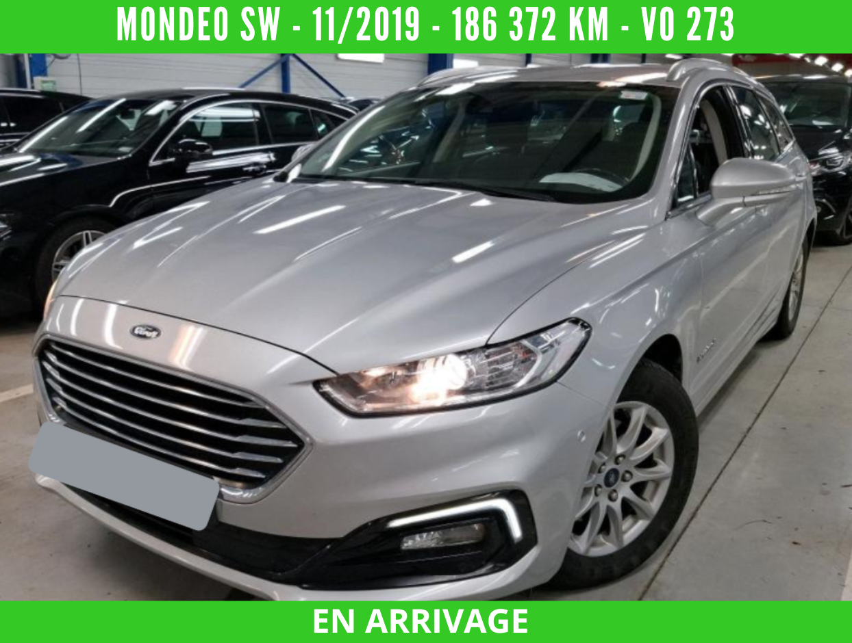 MONDEO SW Hybride Essence 2.0 L 187ch BOITE AUTO BVA6 TITANIUM 11/2019 – 186 372 km - 1ère main - TVA récupérable VO 273