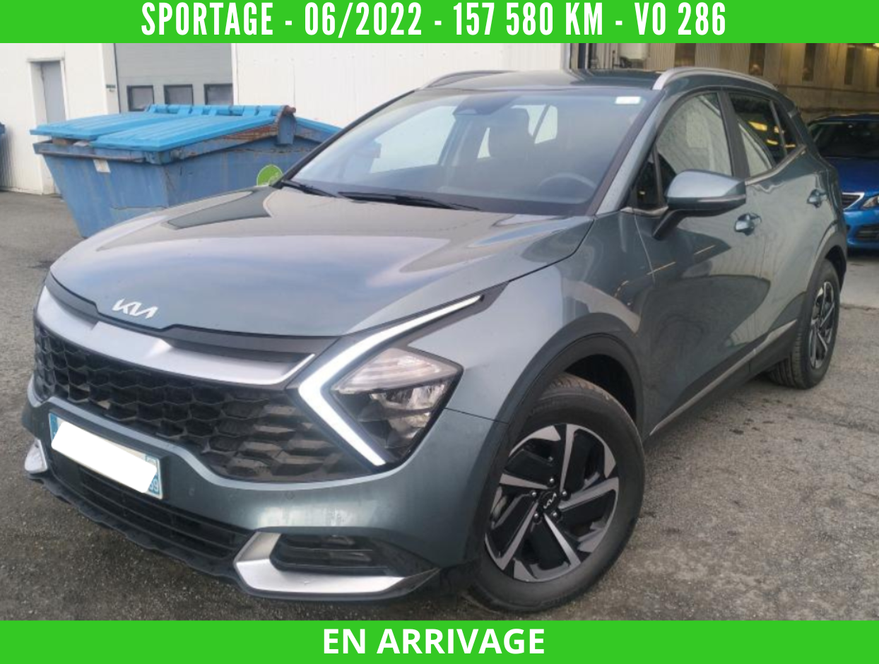 KIA SPORTAGE 230 CH Hybride Essence 1.6 T-GDI HEV Boite Auto BVA6 Active Business – 06/2022 – 157 580 km - 1ére main - TVA récupérable - VO 286