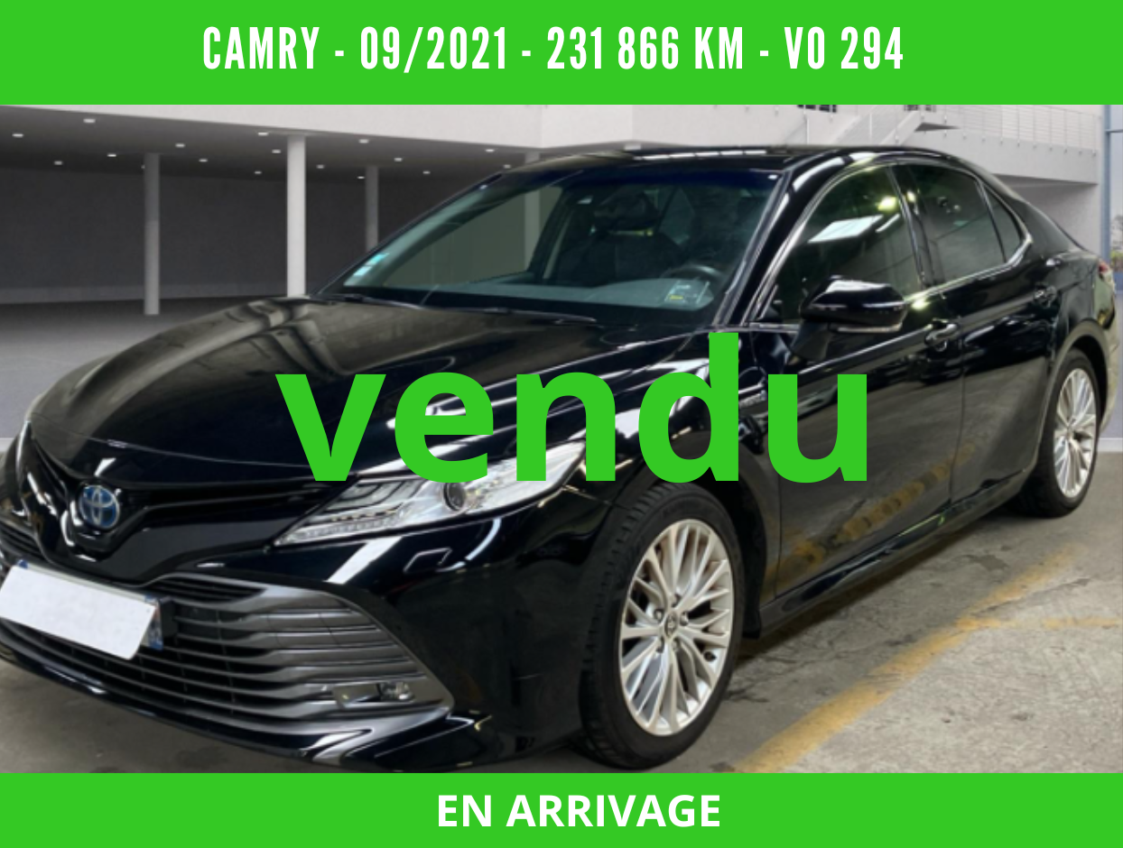 CAMRY HYBRIDE PRO 218 CH 2WD DYNAMIC BUSINESS BOITE AUTO – 09/2021 – 231 866km – 1ère main – TVA récupérable - VO 294