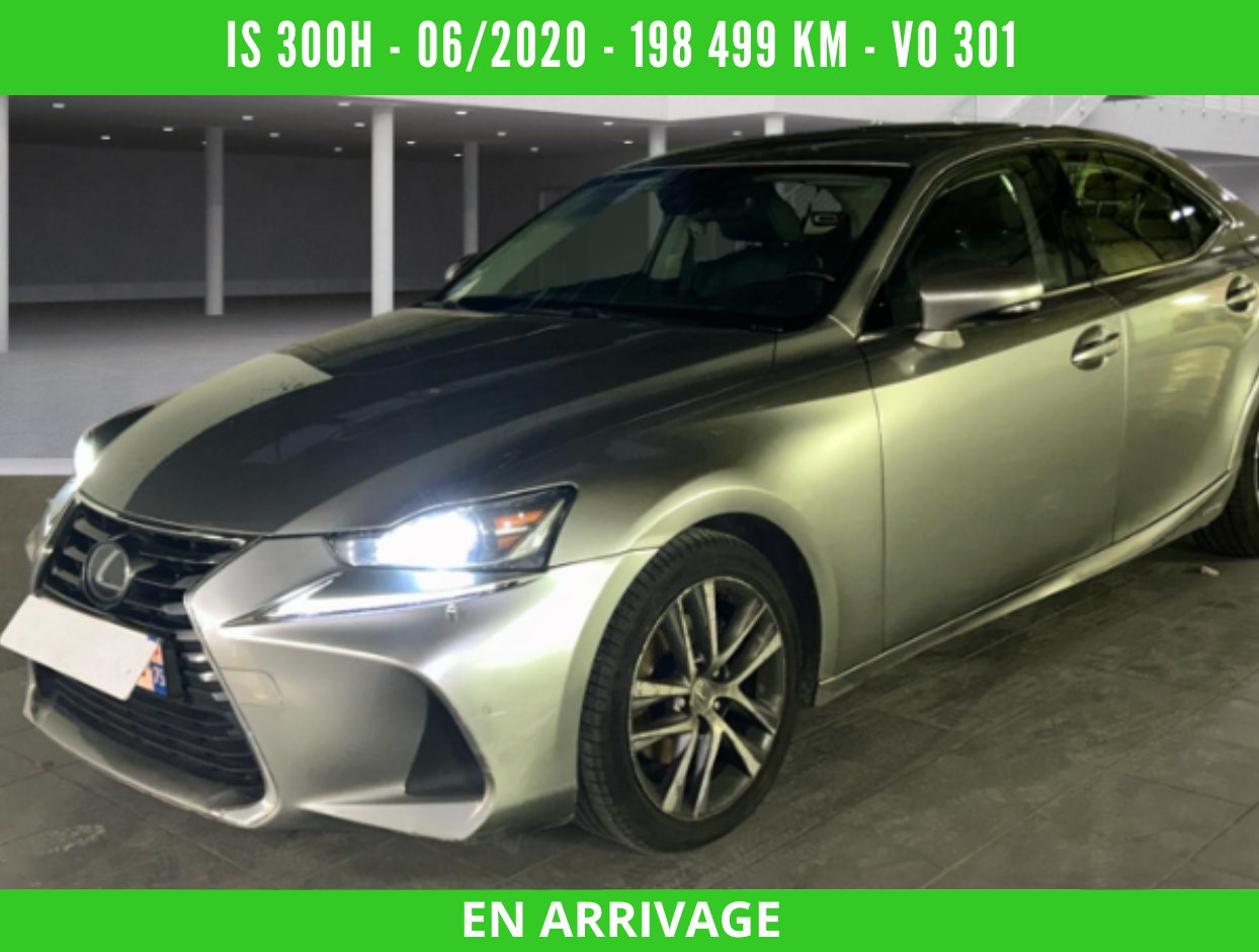 LEXUS IS 300H HYBRIDE Essence BUSINESS Boite Automatique – 06/2020 – 198 499 KM – VO 301
