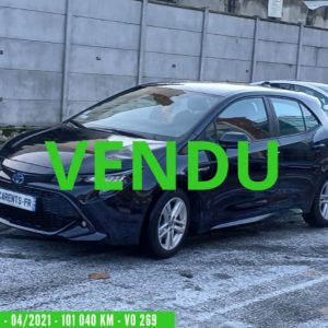COROLLA Hybride Essence 122H DYNAMIC BUSINESS 04/2021 – 101 040 km -TVA récupérable -1ère main – VO 269